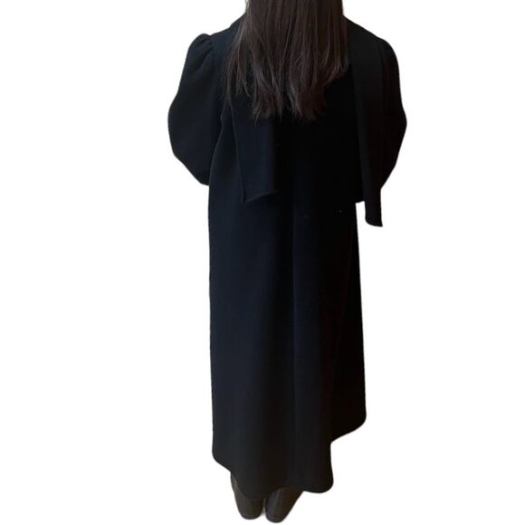 Vintage 1950’s Anglo Fabrics Black Wool Swing Coat - Picture 8 of 16